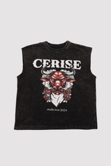 CERISE BULL MUSCLE TEE