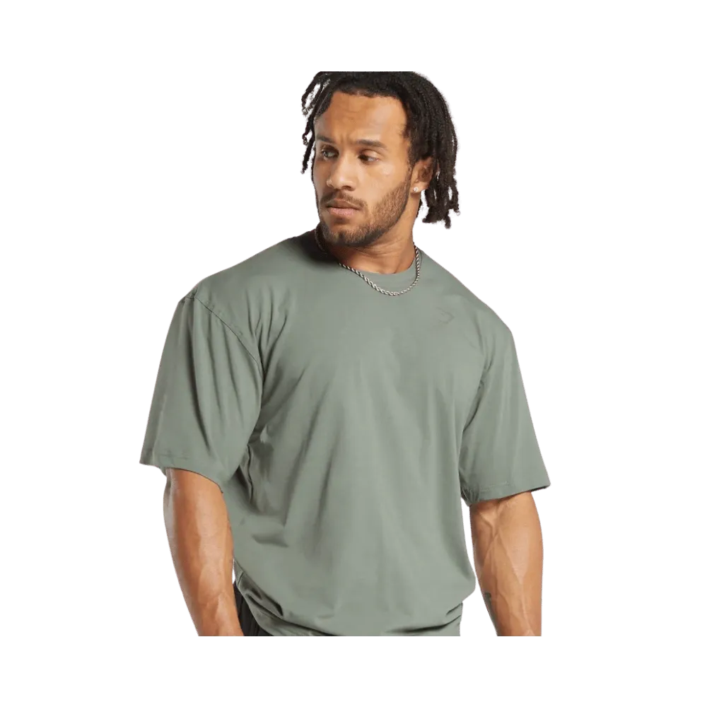 Gymshark Power T-Shirt Oversized Fit Unit Green