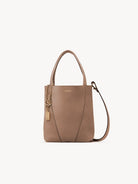 CHLOE Small Chloé Spin tote bag in suede leather Motty Grey