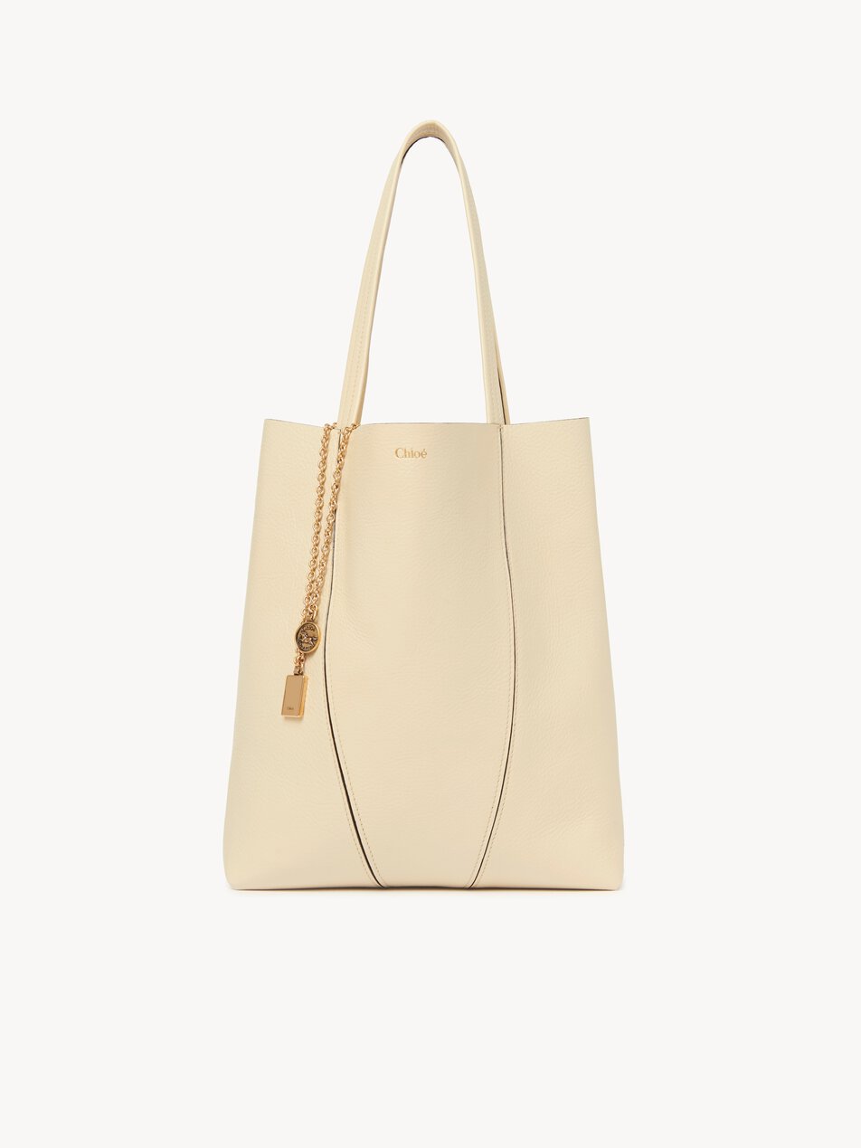 CHLOE Spin tote bag in grained leather Quiet Yellow