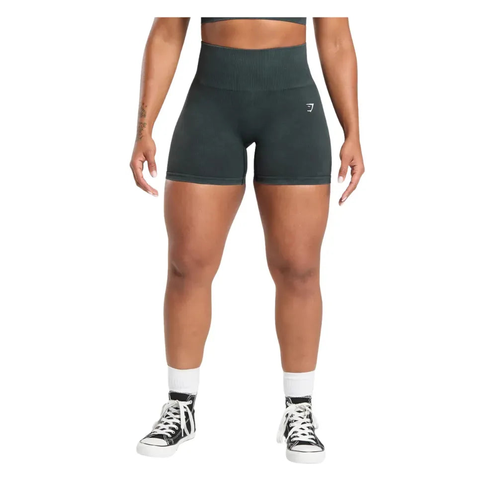 Gymshark Gains Seamless Washed Shorts Black