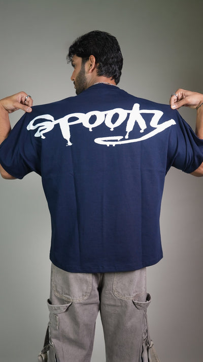 MIDNIGHT SPOOKY NAVY MEN’S OVERSIZED T-SHIRT