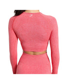 Gymshark Vital Crop Top Coral Red Marl