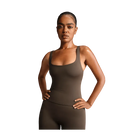 Nike X Skims Matte Women's Square-Neck Tank Dark Sepia