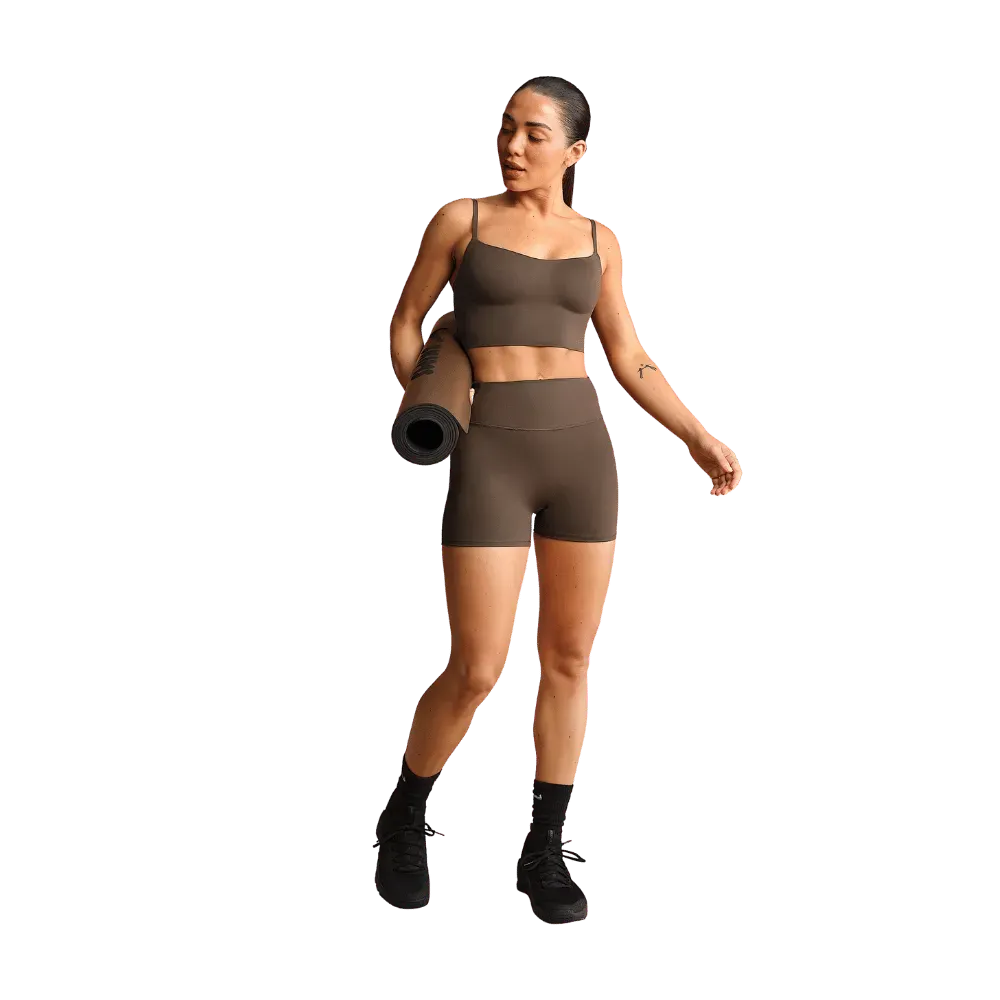 Nike X Skims Matte Women's High-Waisted 3" Boyshorts Dark Sepia