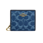 Coach Snap Wallet In Signature Denim Indigo