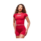 Gymshark Lift Varsity Seamless Midi T-Shirt Carmine Red