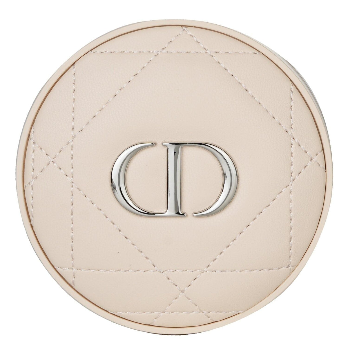 Dior Quilted CD Round Vanity Pouch - Nude Beige