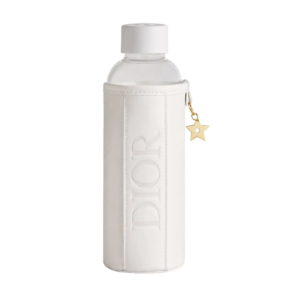 Dior Water Bottle With Sleeve And Gold Star Charm