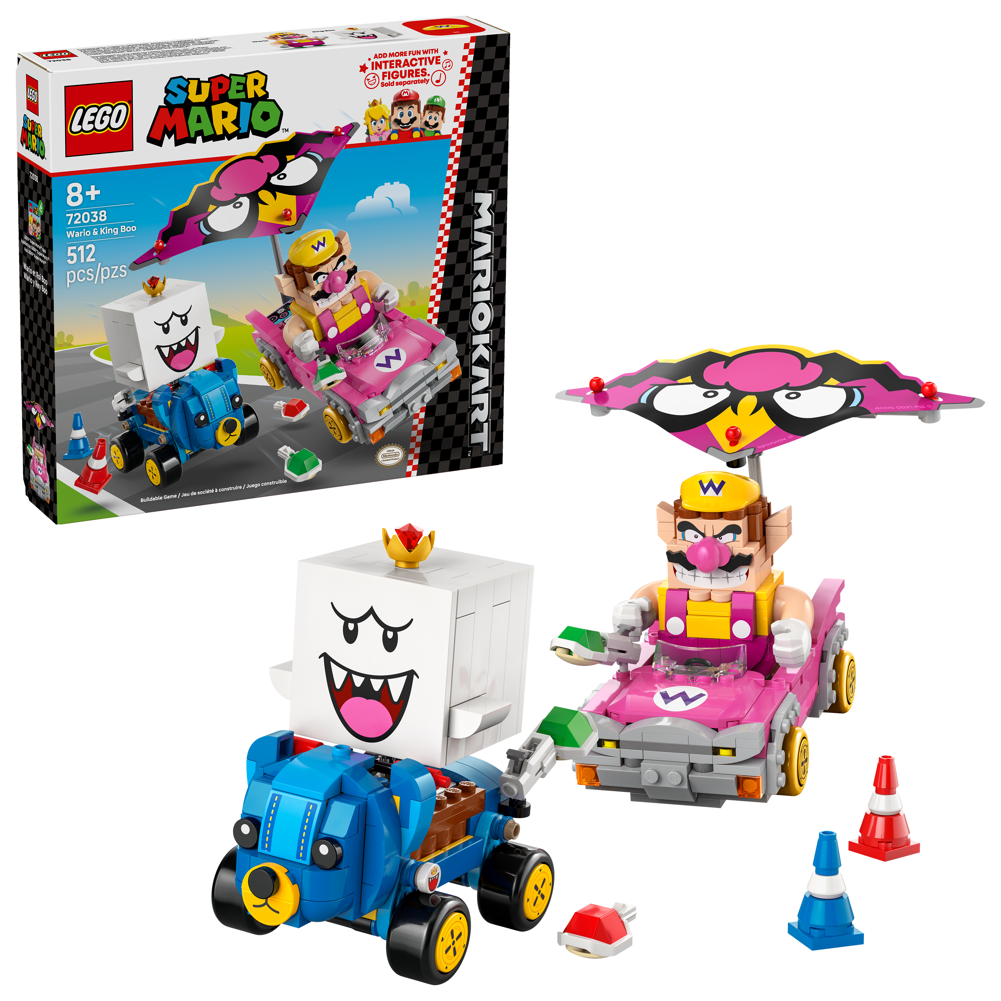 Lego Mario Kart  Wario  King Boo