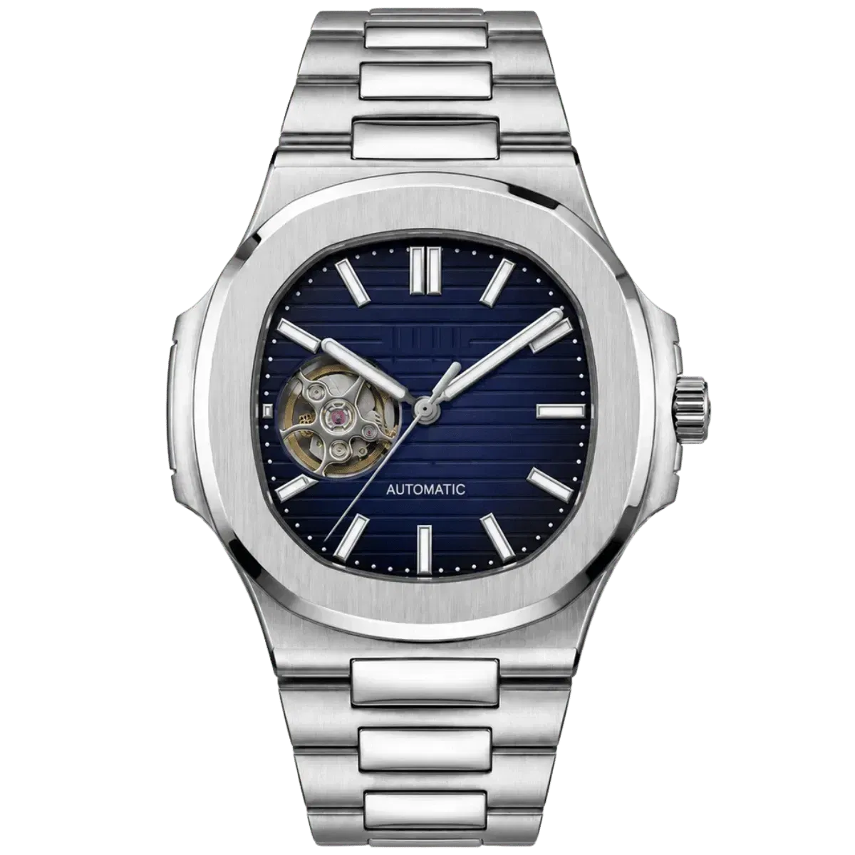 Seiko Mod Nautilus Open Heart Navy Blue