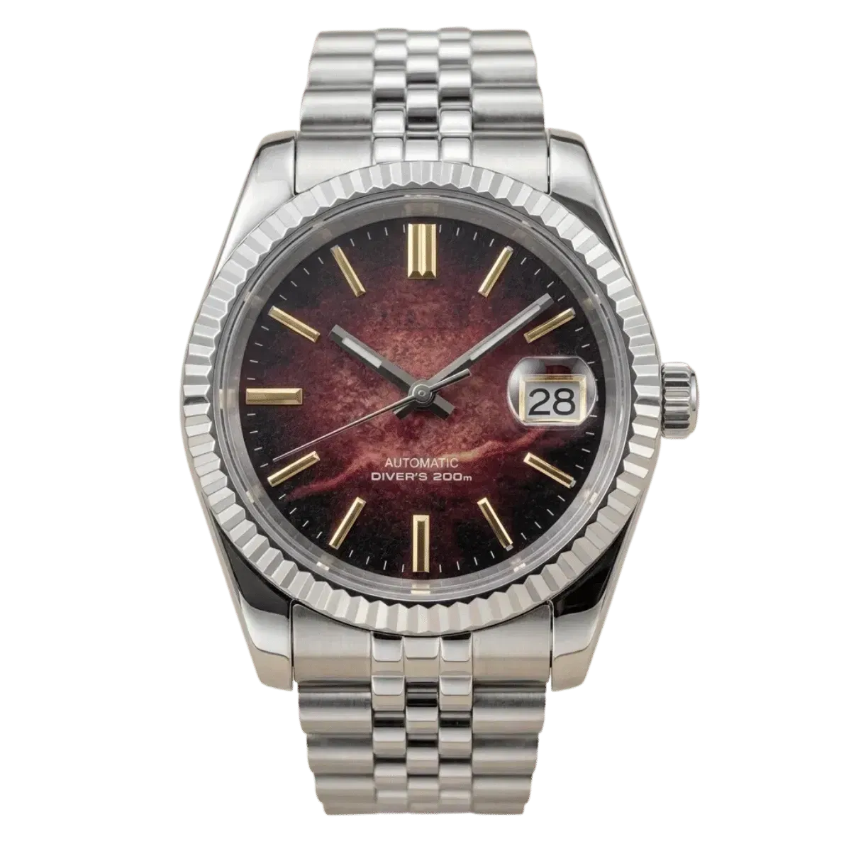 Seiko Mod Datejust Bordeaux Nebula