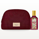 Gucci Gift Set (Gucci Burgundy Makeup Pouch + Gucci Flora Gorgeous Gardenia Intense EDP 5 ml)
