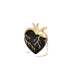 JW PEI Maren Artificial Crystal Heart Shaped Bag - Black Gold