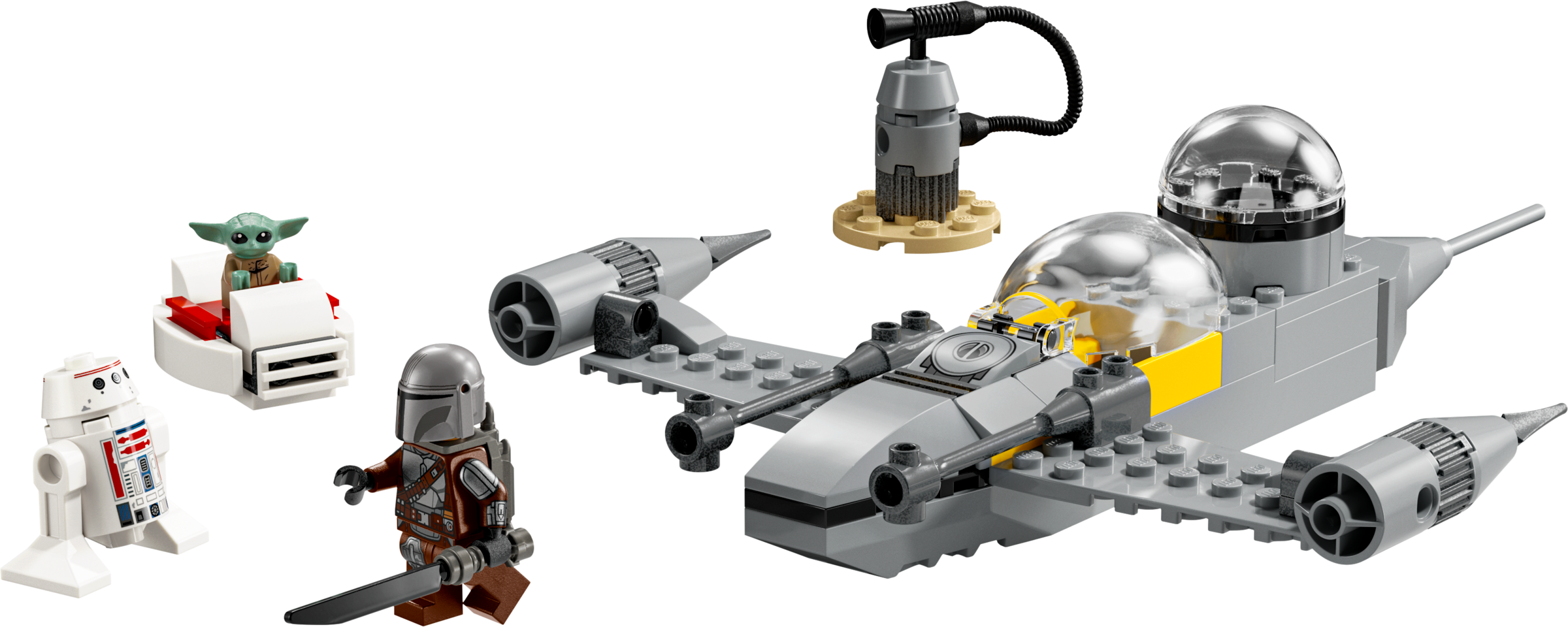 Lego Mando and Grogus N1 Starfighter