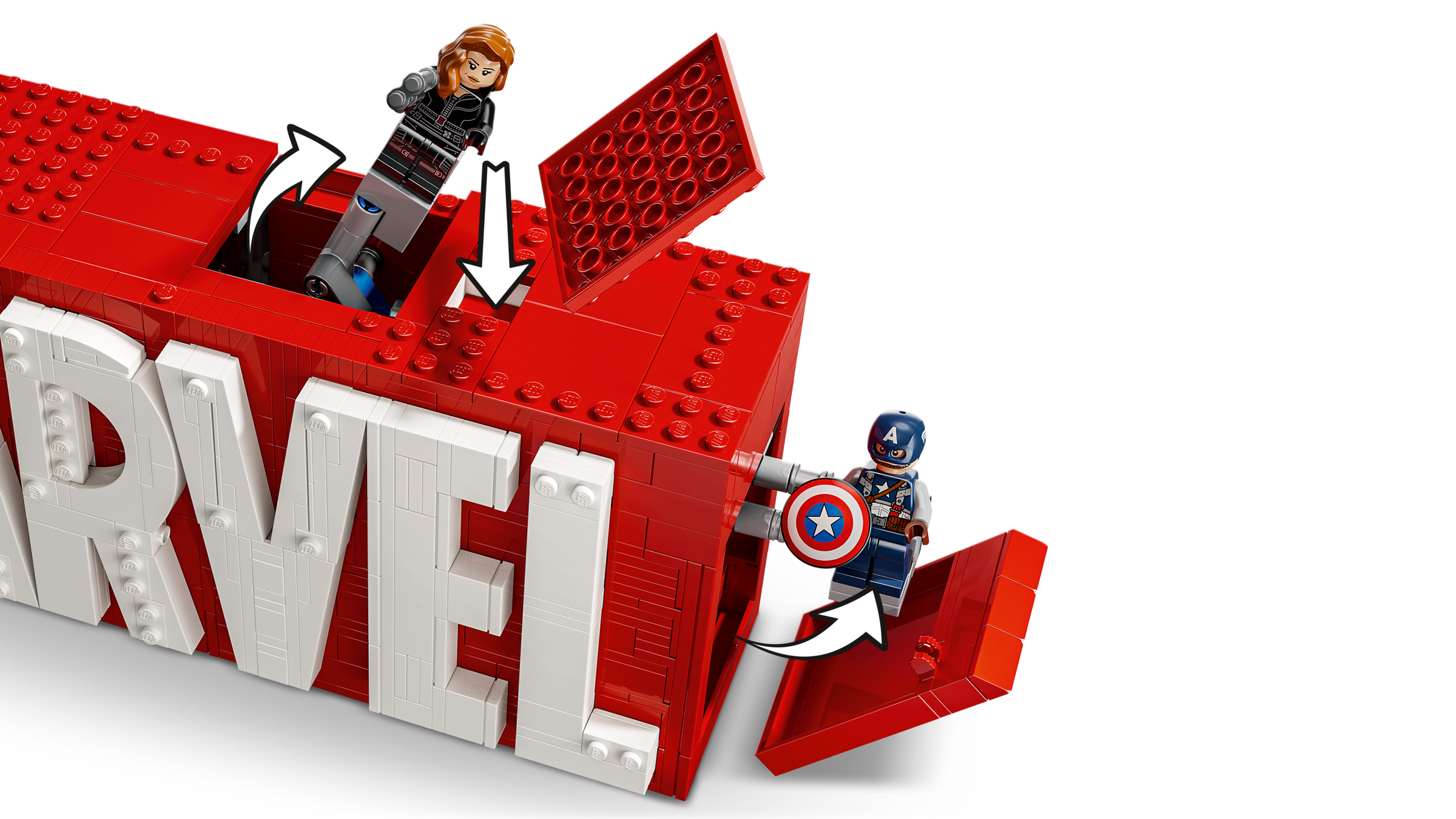 Lego MARVEL Logo  Minifigures