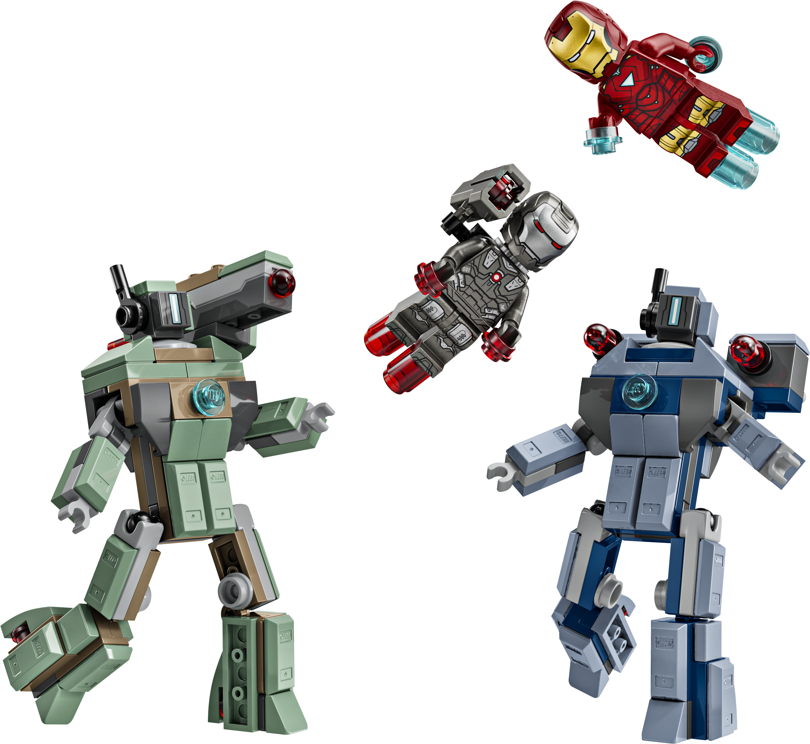 Lego Iron Man  War Machine vs Hammer Drones