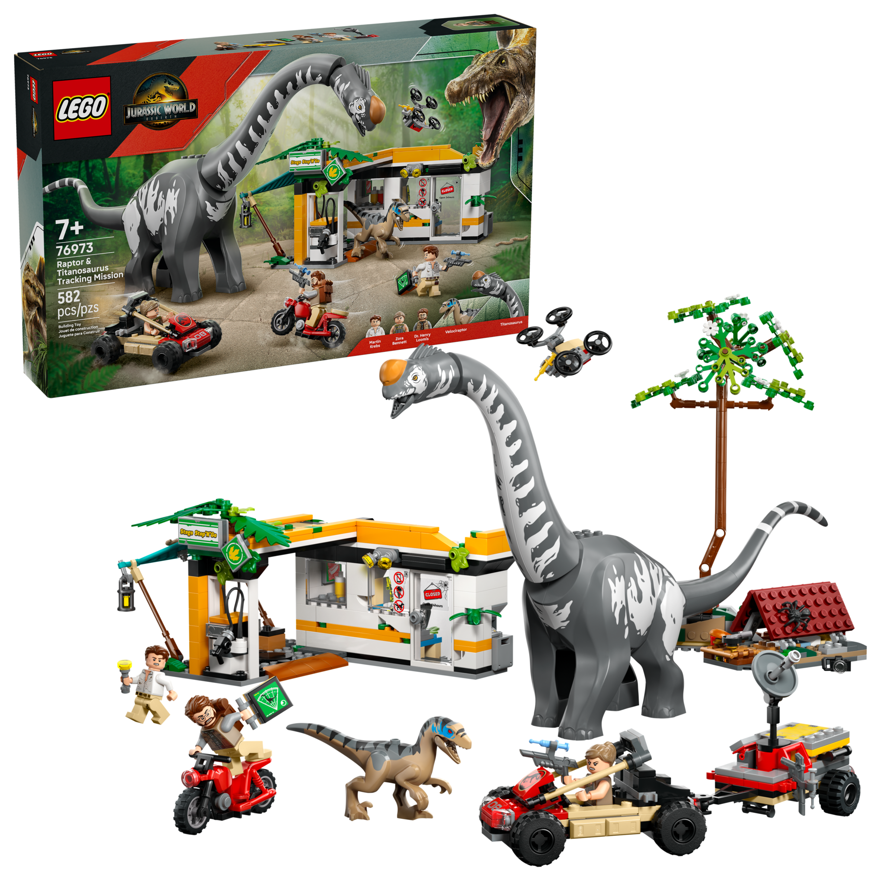 Lego Raptor  Titanosaurus Tracking Mission