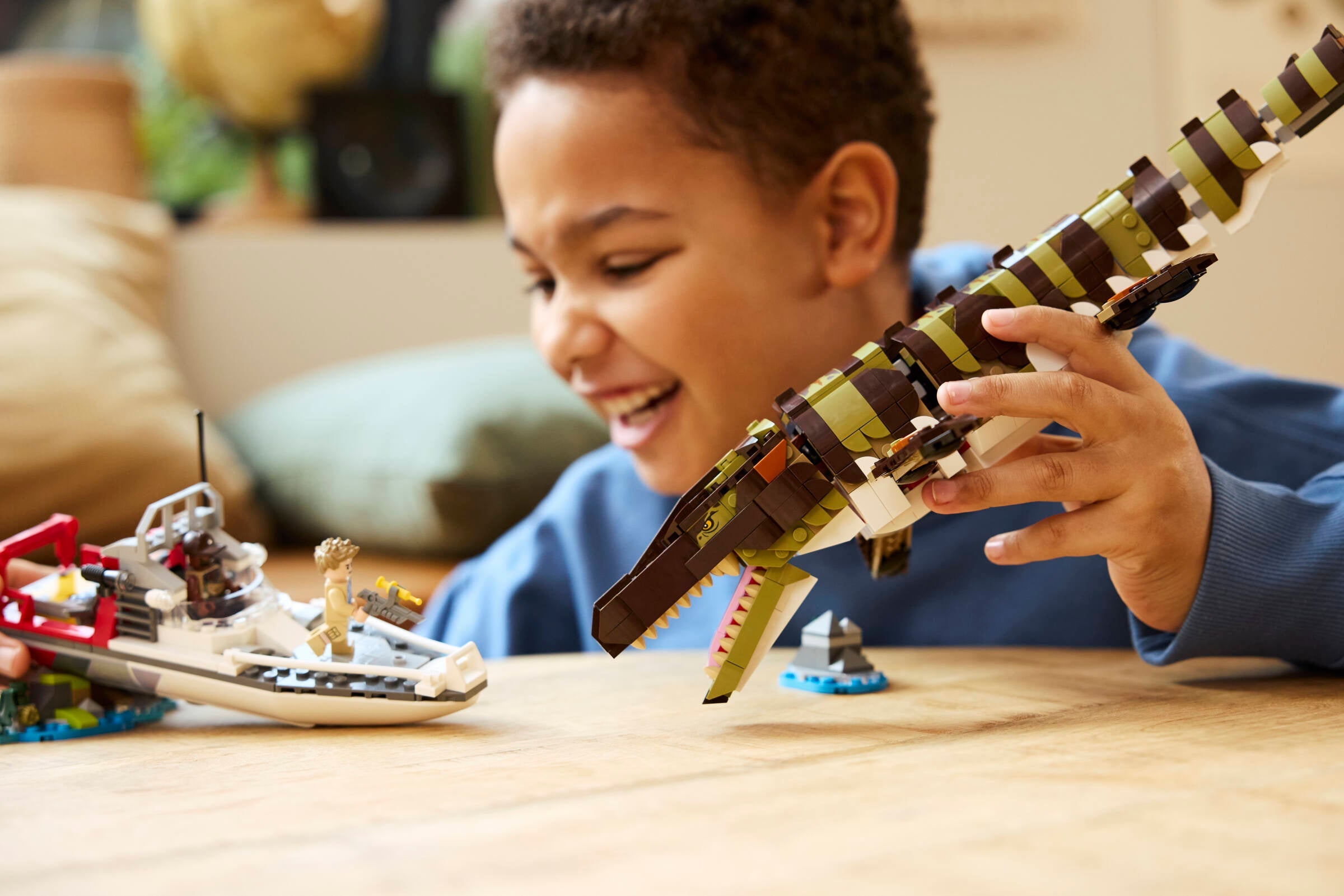 Lego BrickBuilt Mosasaurus Boat Mission