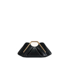 JW PEI Lila Metal Frame Clutch - Black