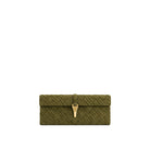 JW PEI Zaria Woven Clutch - Dark Olive
