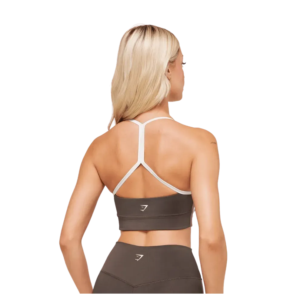 Gymshark Piping Sports Bra Walnut Brown