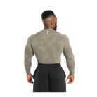 Gymshark Geo Seamless Long Sleeve T-Shirt Linen Brown
