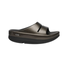 Oofos OOmega OOahh Stacked Sandal Titanium Mirror