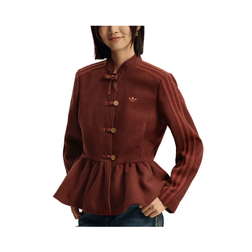 adidas Women's Chinese New Year CNY Jacket Brown Red