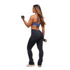 Gymshark Lifting Dipped Waistband Flared Leggings Heavy Blue Black