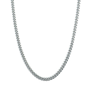 Miami Cuban Link Chain in White Gold- 6mm