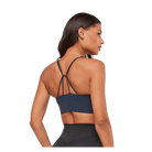 Gymshark Cross Over Sports Bra Heavy Blue