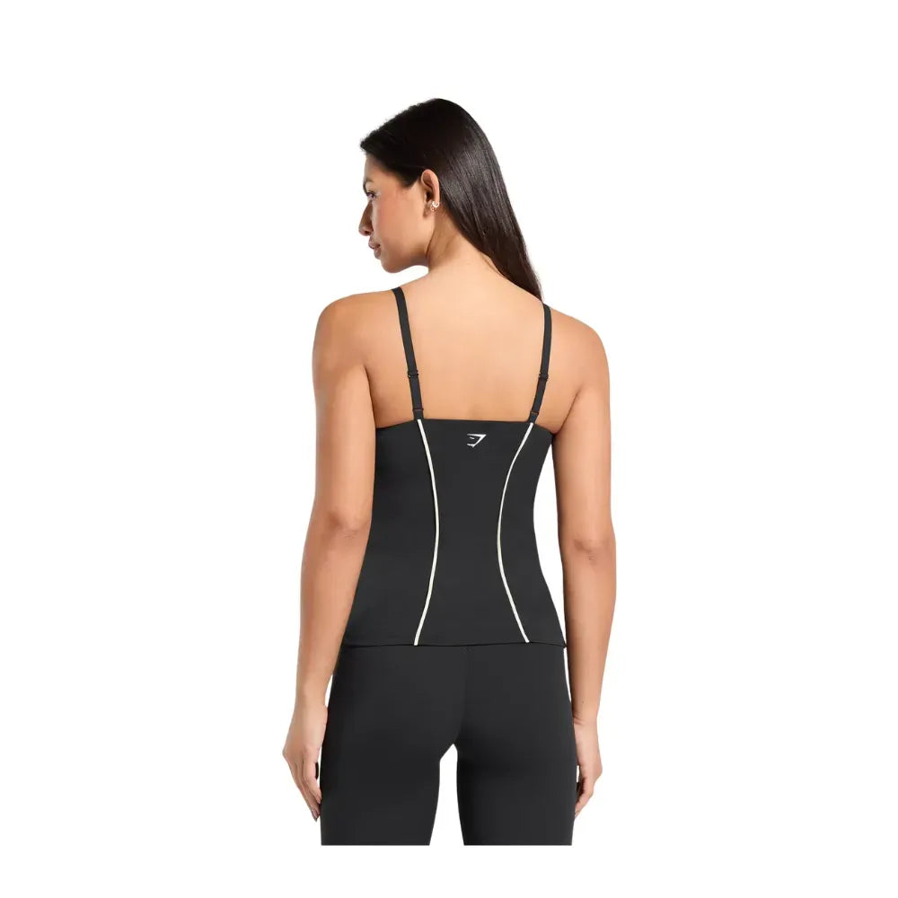 Gymshark Contour Stitch Tank with Shelf Black