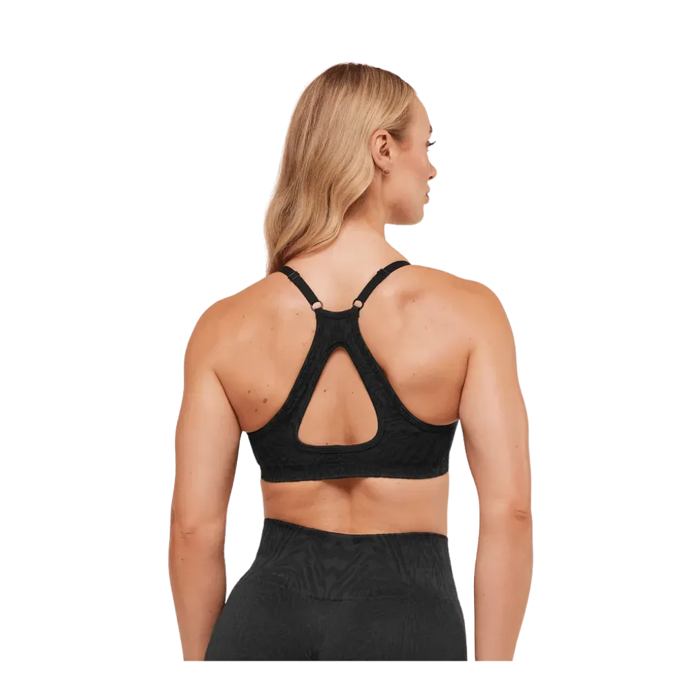Gymshark Adapt Animal Seamless Sports Bra Black/Asphalt Grey