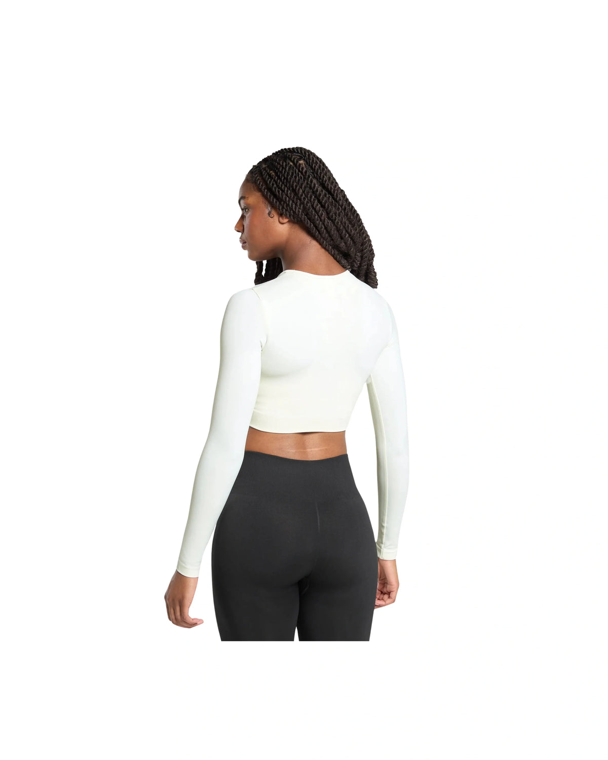 Gymshark Everyday Seamless Long Sleeve Crop Top Soft White