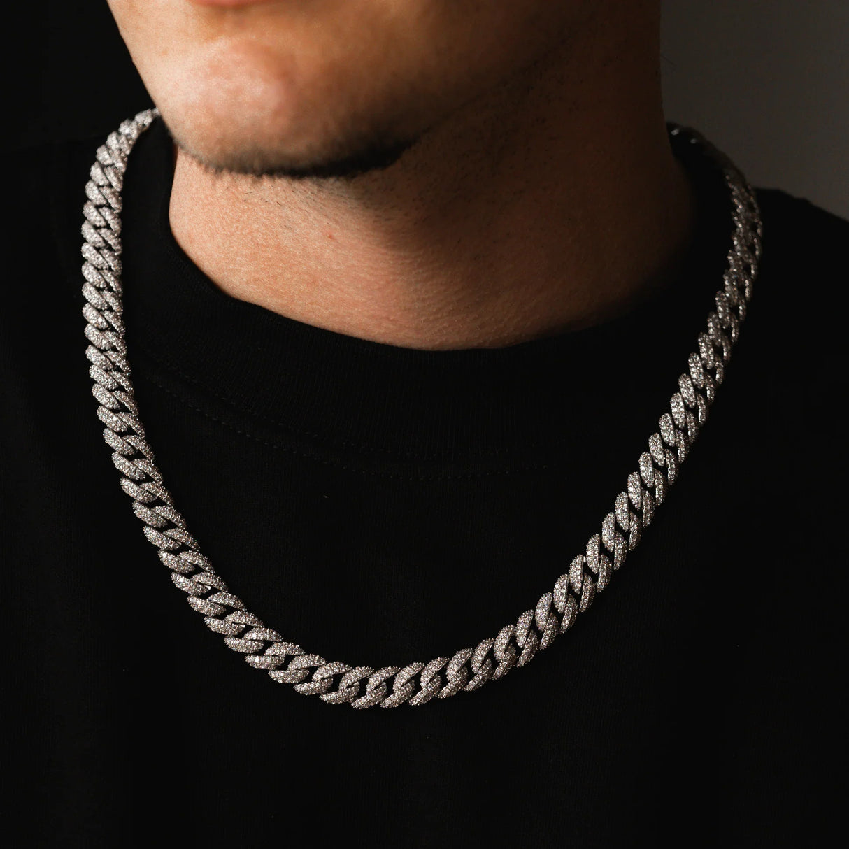 Classic Cuban Chain in White Gold - 8.5mm