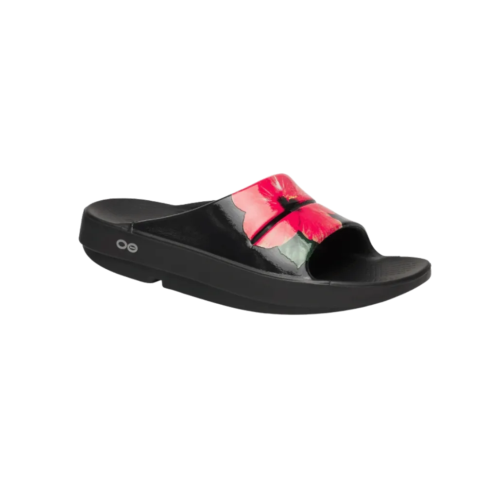 Oofos OOahh Limited Slide Sandal - Hibiscus