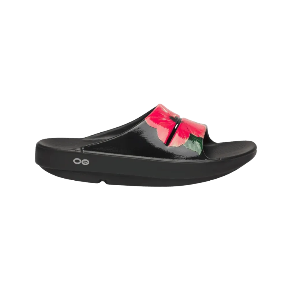 Oofos OOahh Limited Slide Sandal - Hibiscus