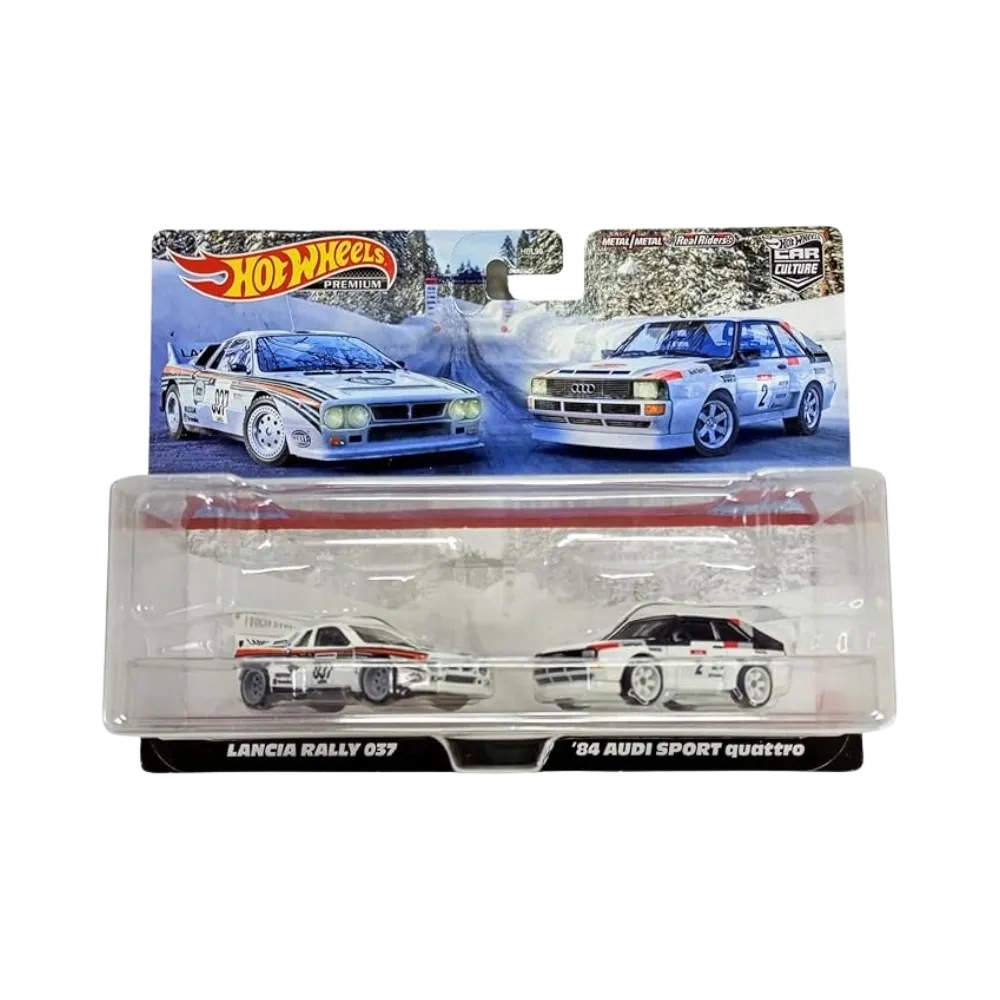Hot Wheels Premium Car Culture Lancia Rally 037 & 84' Audi Sport Quattro 2-Pack Set