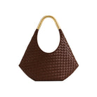 JW PEI Olivia Hand-Woven Metal Handle Hobo Bag - Brown