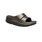Oofos OOmega OOahh Stacked Sandal Titanium Mirror