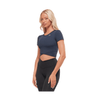 Gymshark Crossover Midi Top with Shelf Heavy Blue