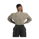 Gymshark Geo Seamless Long Sleeve T-Shirt Linen Brown