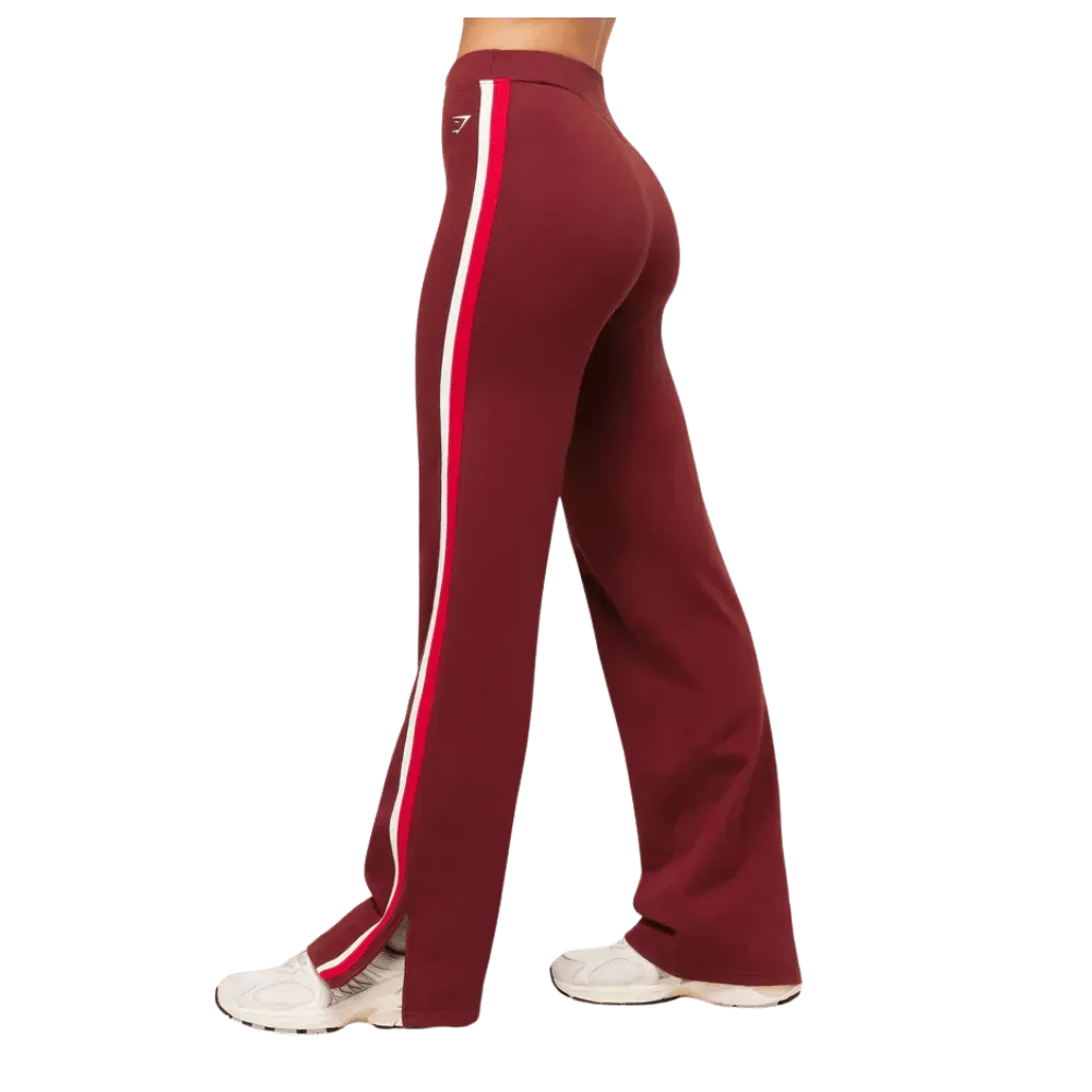 Gymshark Piping Wide Leg Pant Sets Red