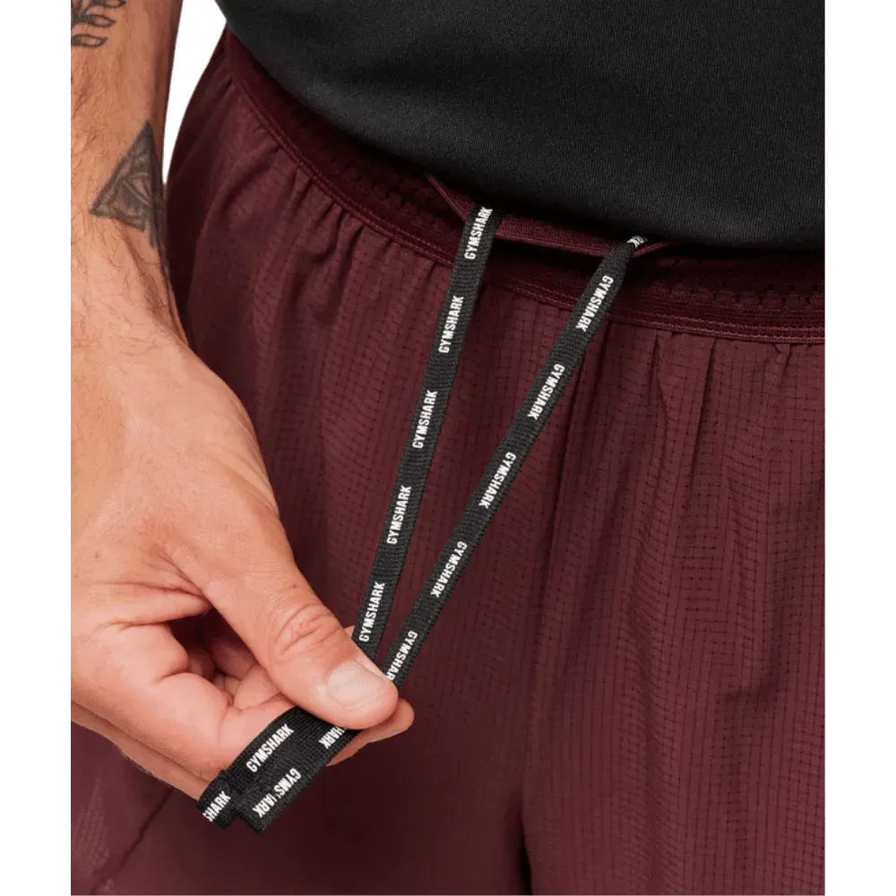 Gymshark Running 4" 2in1 Shorts Rich Maroon