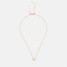 Coach Pave Signature Necklace Rose Gold