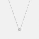 Coach Pave Signature Necklace Silver