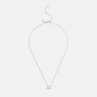 Coach Pave Signature Necklace Silver
