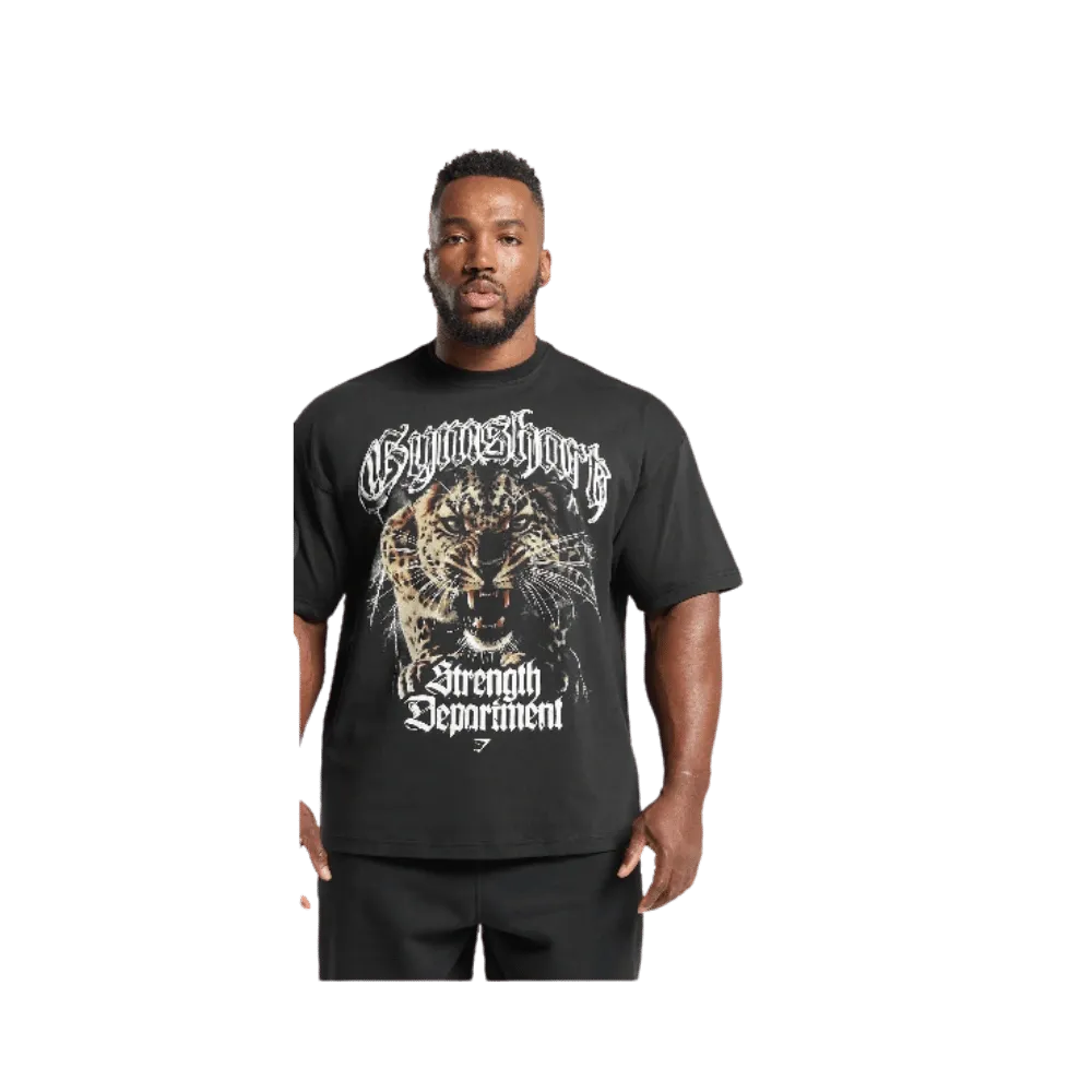 Gymshark Strength Department Animal Oversized T-Shirt Black