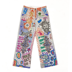 Handpainted Graffiti Jeans